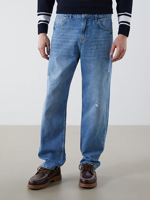 Baggy Fit Erkek Jean Pantolon