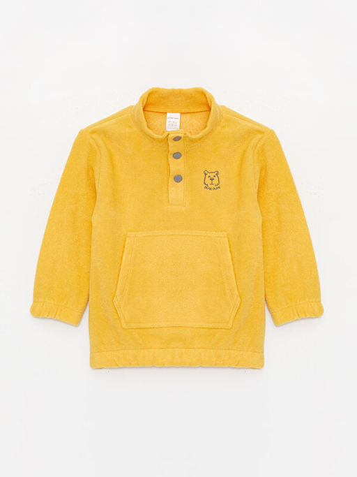 Dik Yaka Uzun Kollu Polar Erkek Bebek Sweatshirt - Waikiki фото 3