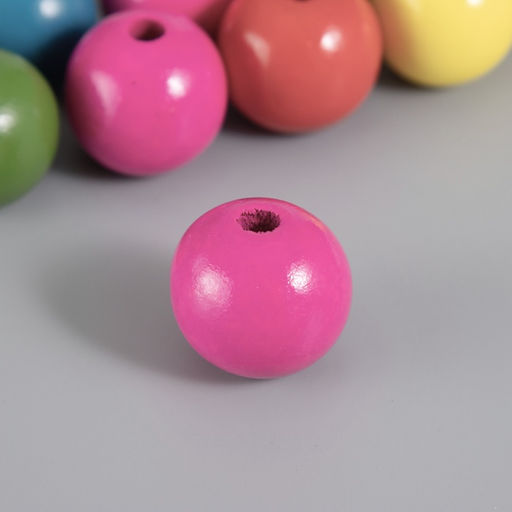 Цена за 2 шт. Бусина дерево «Шарики цветные», набор 10 шт., 2.5×2.5 см