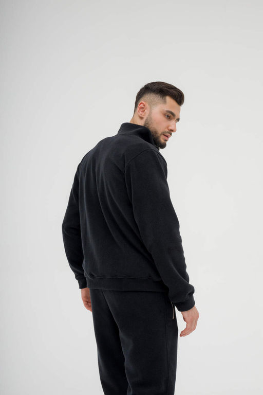 517 Костюм мужской на молнии, флис, черный - Knitka wear фото 5