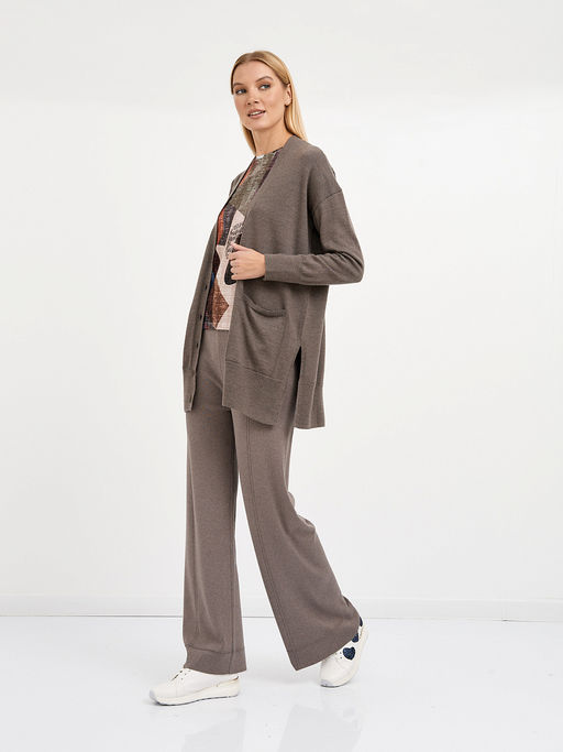 кардиган женский из шерсти в цвете фанго - Glenfield фото 3