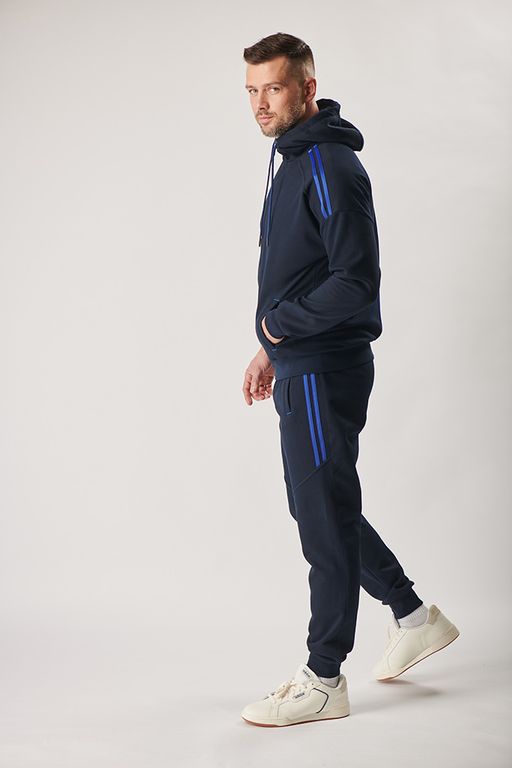 Спортивный костюм М-3118: Тёмно-синий / Электрик - Relay фото 2