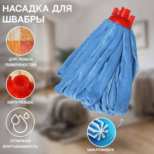 Насадка для швабры ленточная Доляна, микрофибра, 2877 см, МИКС