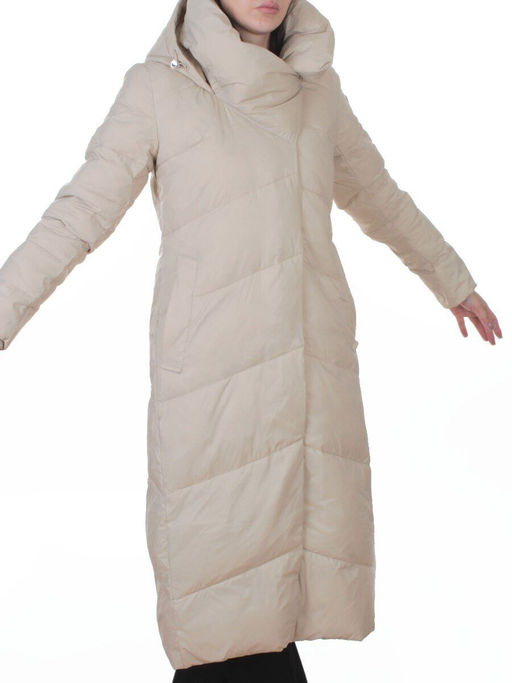 3067 BEIGE Пальто пуховое женское (утиный пух) - Fashion фото 2