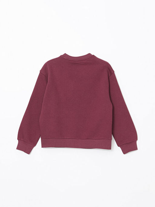 Bisiklet Yaka K?z ?ocuk Kal?n Sweatshirt