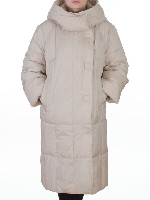 8892 LT. BEIGE Пальто зимнее женское (200 гр. холлофайбер)