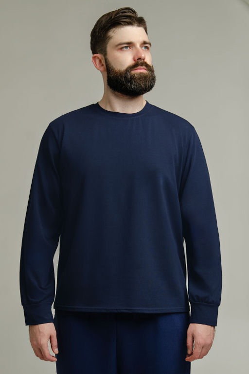 Арт. 67127/3 Лонгслив мужской 48-56 (5 шт) Цвет:темно-синий - Идеал фото 5