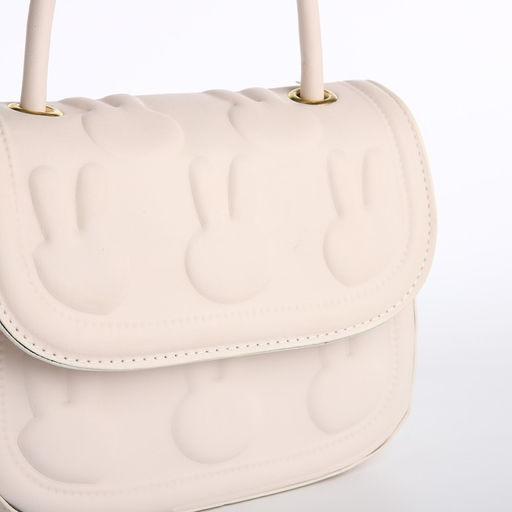 Сумка молодёжная на магните, цвет молочный - Simaland фото 5