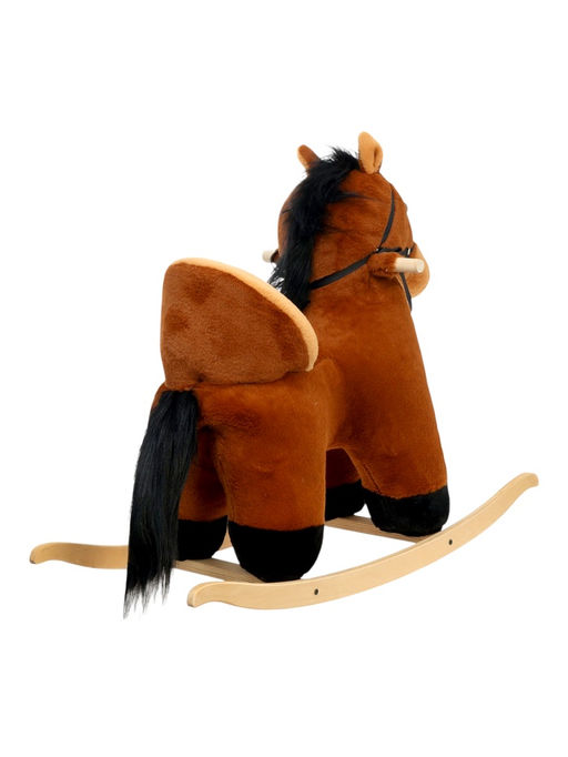Качалка «Лошадка», со спинкой, коричневая