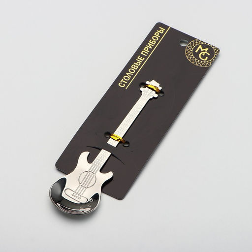 Ложка десертная из нержавеющей стали Magistro Гитара, длина 12 см, цвет серебряный фото 8