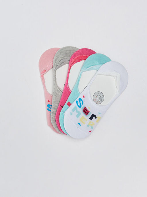 Desenli K?z ?ocuk Babet ?orap 5li - Waikiki фото 2