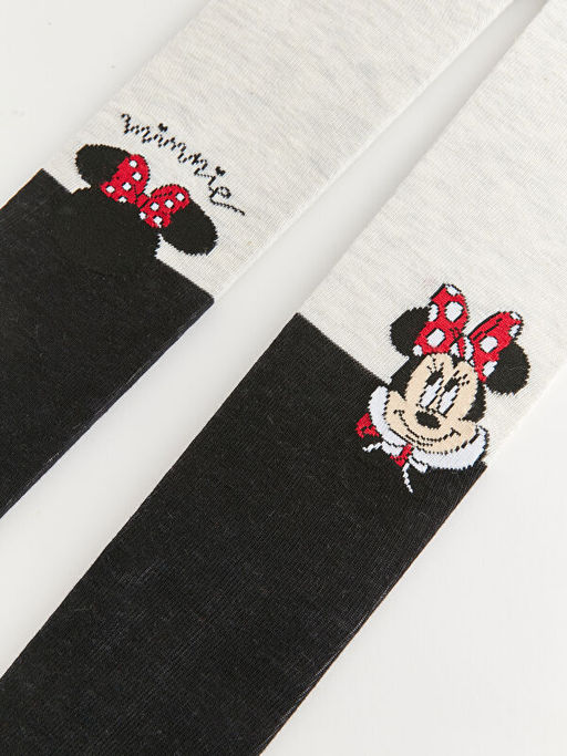 Minnie Mouse Desenli K?z ?ocuk K?lotlu ?orap