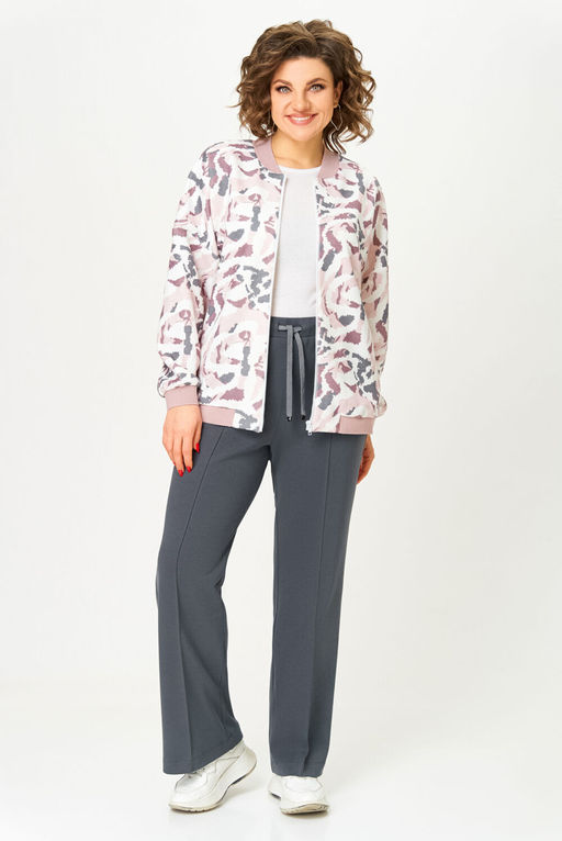 Блуза Swallow 803.2 черный+серебряный узор фото 440