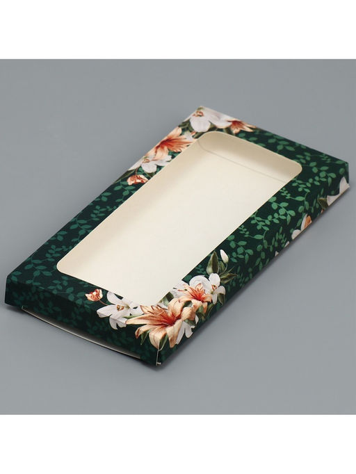 Цена за 5 шт. Коробка для шоколада, кондитерская упаковка, «Дорогому учителю», с окном, 17.3×8.8×1.5 см