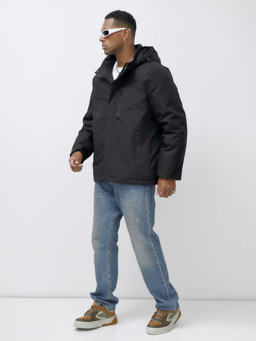 Куртка спортивная мужская зимняя большого размера черного цвета 66613Ch - Mtforce фото 3