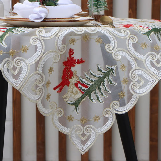 Скатерть Этель Сказочная с вышивкой, 85 х 85 5 см, п/э  фото 4