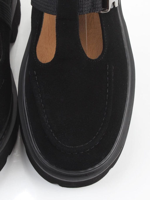 06-DLG06-3 BLACK Туфли женские (натуральная замша)