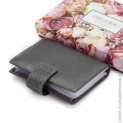 Женская кожаная визитница Sergio Valentini СВ 8118-010  фото 8