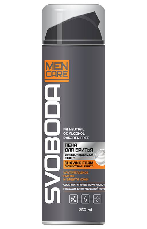 SVOBODA MEN CARE д/бритья пена 250мл Антибактериальный эффект