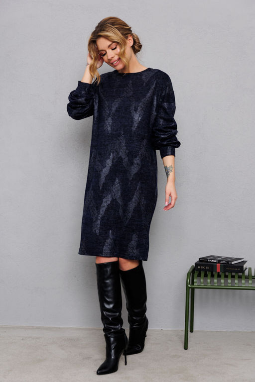 Платье AMORI 9826 синий  фото 4