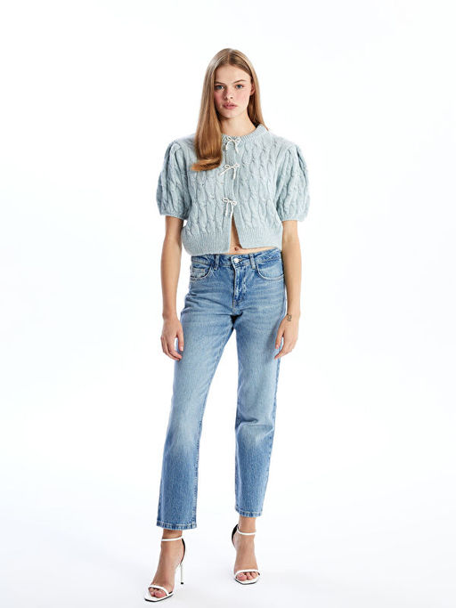 Kurdele Detayl? Balon Kollu Prenses Kazak