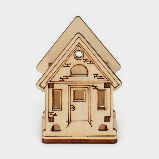 Подставка под зубочистки деревянная Доляна «Домик», 5×5×7 см