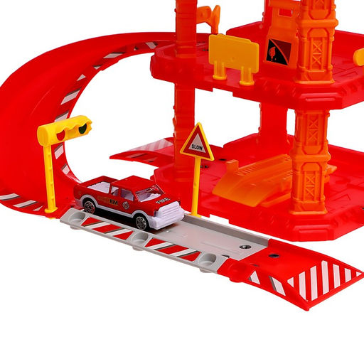 Парковка Пожарная станция, с металлическими машинкой и вертолётом - Автоград фото 9