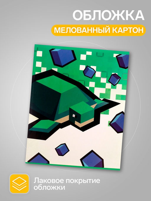Комплект тетрадей из 5 шт, 48 листов, линия Пиксели, обложка мелованный картон, ВД-лак, блок офсет - Calligrata фото 9