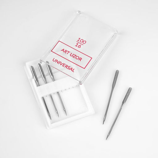 Иглы для бытовых швейных машин, универсальные, №100/16, 5 шт.