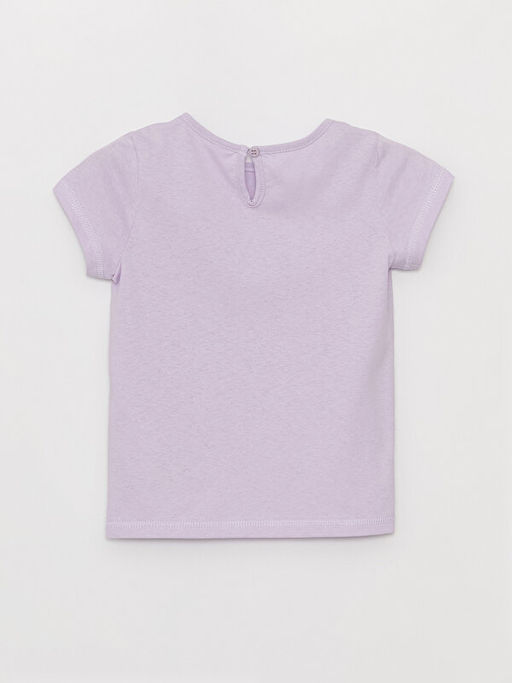 Bisiklet Yaka K?sa Kollu Nostaljik Maymun Bask?l? K?z Bebek Ti??rt - Waikiki фото 3