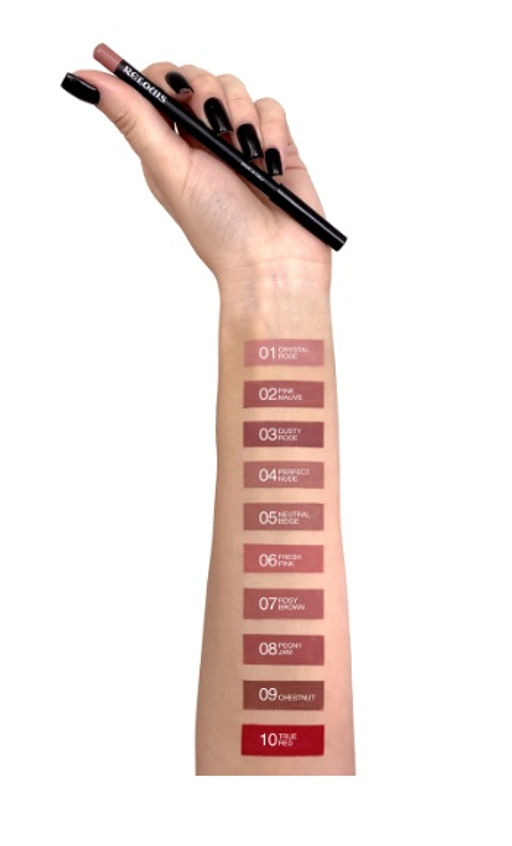 RELOUIS Карандаш для губ стойкий с маслом жожоба тон 08 peony jam (Италия) фото 3