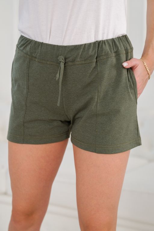Шорты женские из кулирки Молодежные хаки - Амадэль фото 24
