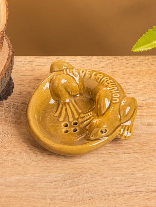 Мыльница Хвостатый геккон, 11113 см, керамика, коричневая - Simaland фото 2