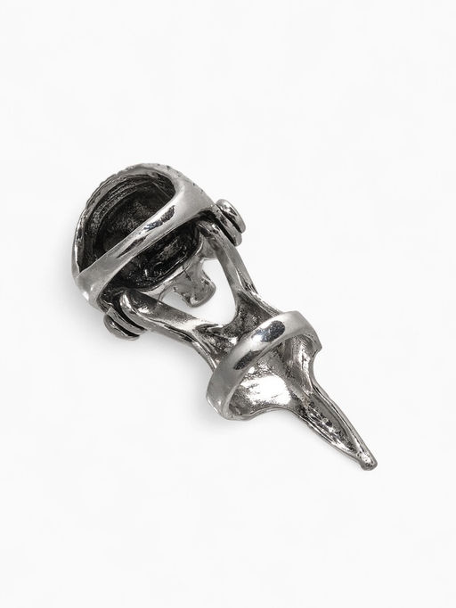 Кольцо Коготь тигр, цвет чернёное серебро, 20 размер