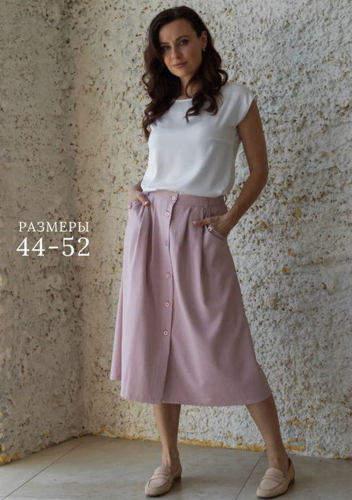 юбка ЛЕН с ВИСКОЗОЙ на подкладке расклешенная