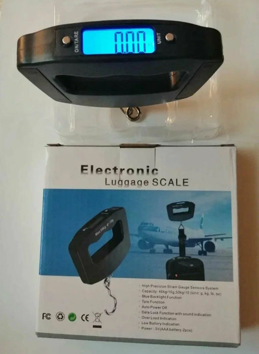 Безмен весы электронные портативные для багажа, 50 кг