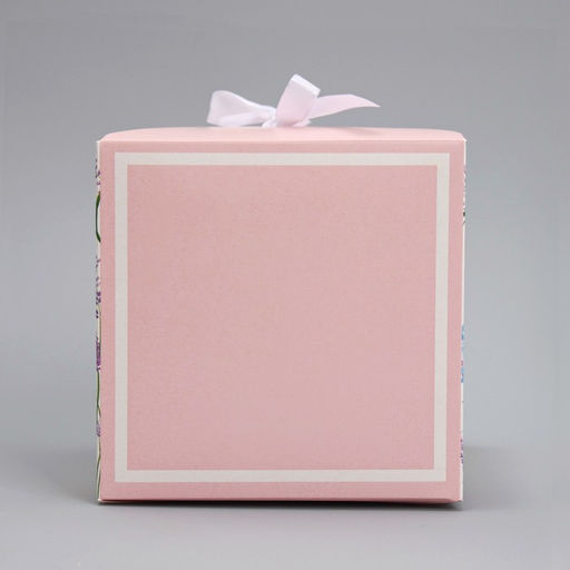 Цена за 3 шт. Коробка подарочная складная, упаковка, С 8 Марта, нежные цветы, 12?12?12 см