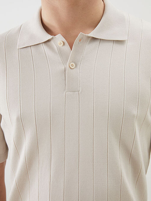 Polo Yaka K?sa Kollu Erkek Triko Kazak