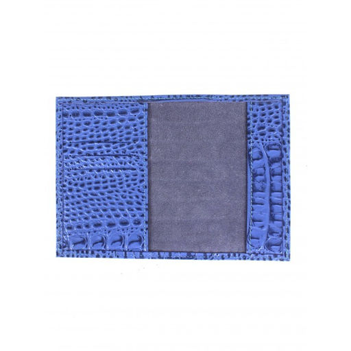 Обложка для паспорта Croco-П-404 (5 кред карт) натуральная кожа голубой кайман (13) 264830  фото 2