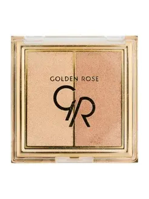 Golden Rose Хайлайтер для макияжа лица тон 102, SO GLOW! HIGHLIGHTER DUO