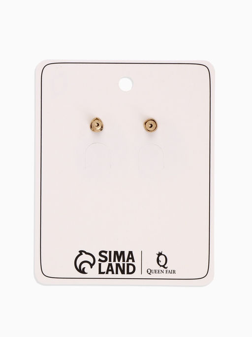 Серьги Стиль камня, белые в золоте