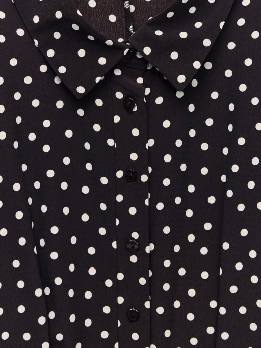 Приталенное платье с принтом в горошек / Zarina