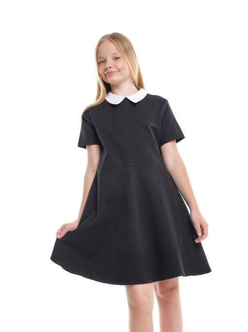 Платье для девочки в школу с воротником 22-7662 черный - Mini maxi фото 10