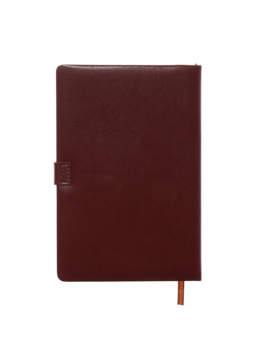 Ежедневник недатированный А5, с хлястиком, 112 листов в линейку, пвх, коричневый - Simaland фото 12