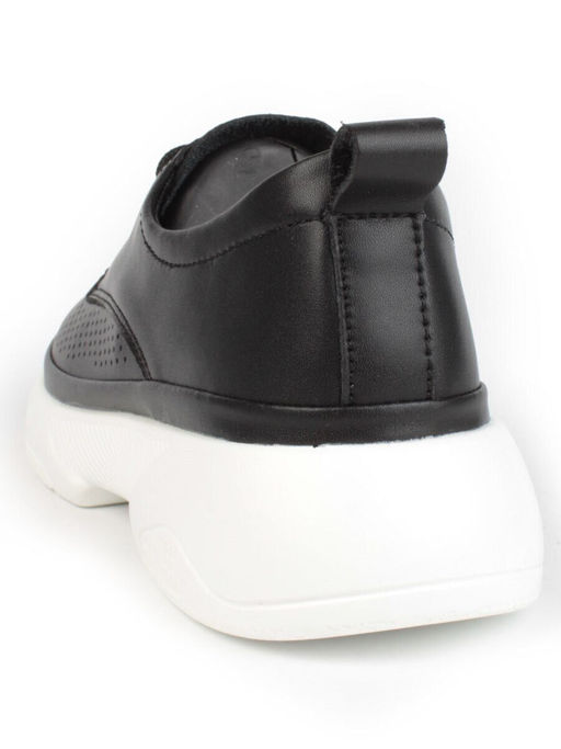 03-PDXL140-2 BLACK Полуботинки спортивные женские (натуральная кожа)