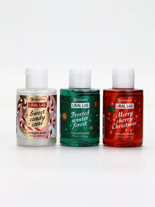 У_Winter Melody Набор в треугольной HNY, 3 геля для душа по 100 мл (10872543)