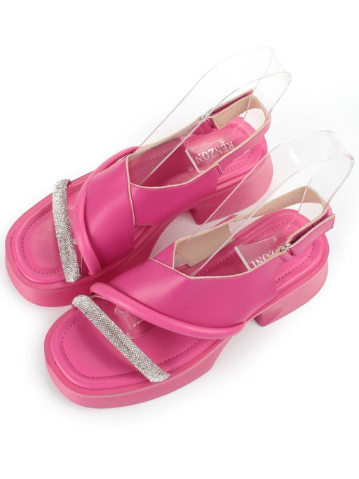 08-PEQ210-3 PINK Босоножки женские (натуральная кожа)