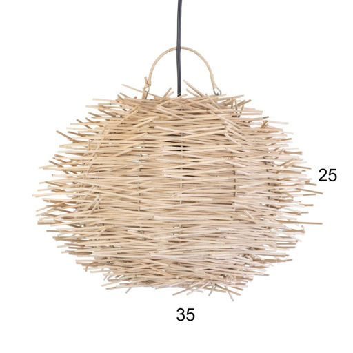 Светильник потолочный из ротанга «Анди», 1×120 Вт, Е27, 40×40×26 см