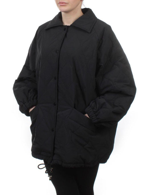 H24-213 BLACK Куртка демисезонная женская (100 гр. синтепон) - Fashion фото 5