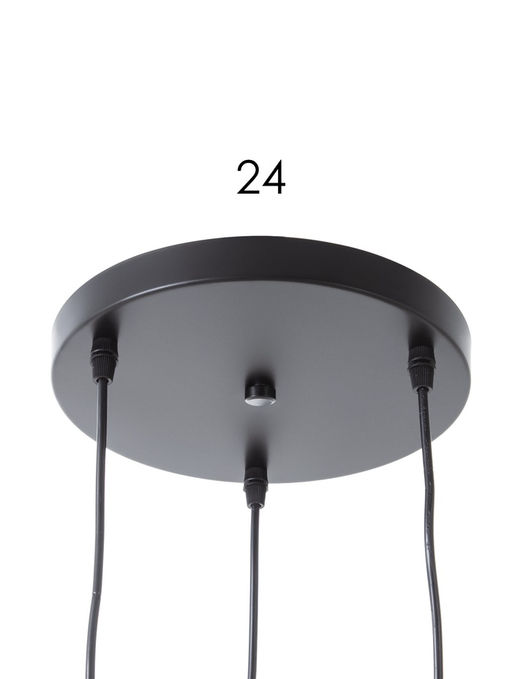 Светильник подвесной 30136/3, 3хE27, 40 Вт, чёрный